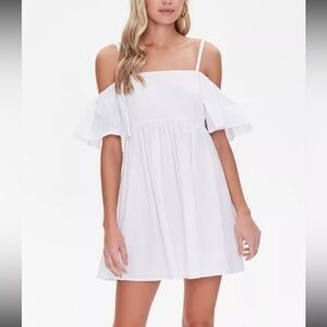 Forever21 White Off-Shoulder Mini dress small